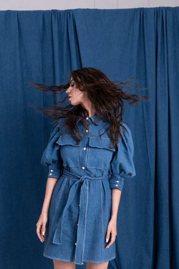 DENIM Puffos ruha - Image 2